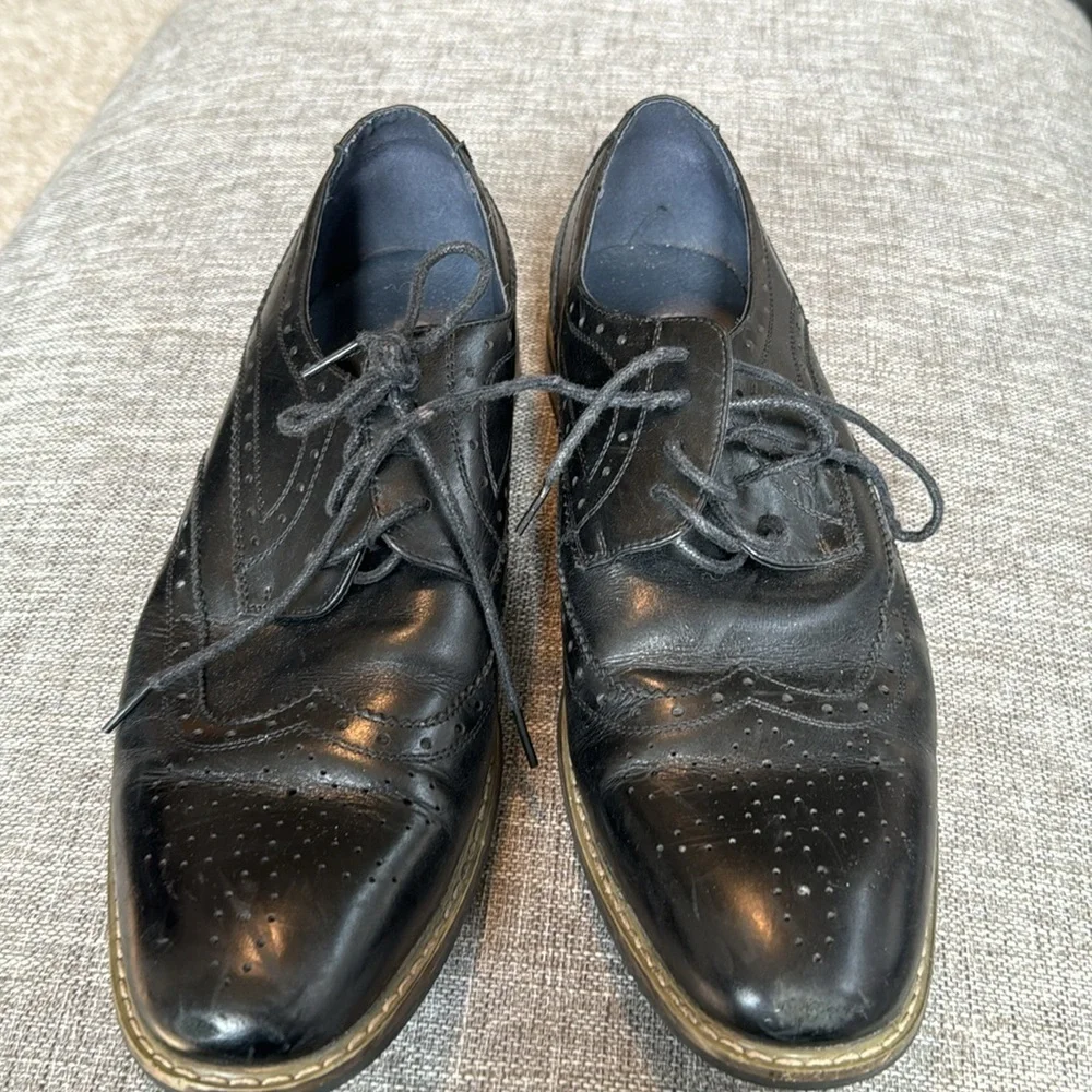 Cestfini Men's Leather Wingtip Lace Up Oxford Dress Shoes